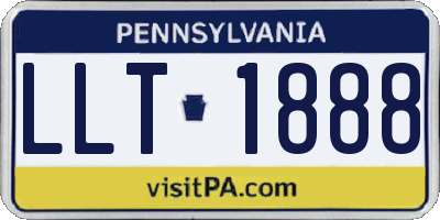 PA license plate LLT1888