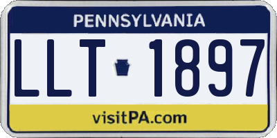 PA license plate LLT1897