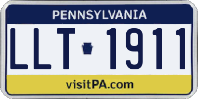 PA license plate LLT1911