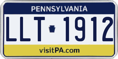PA license plate LLT1912