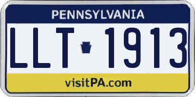 PA license plate LLT1913
