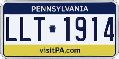 PA license plate LLT1914