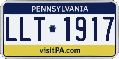 PA license plate LLT1917