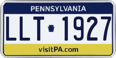 PA license plate LLT1927