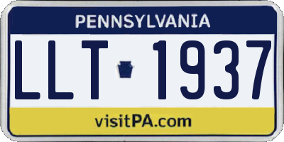 PA license plate LLT1937