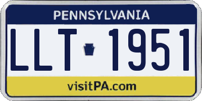 PA license plate LLT1951