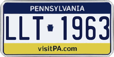 PA license plate LLT1963