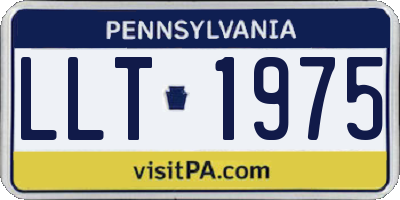 PA license plate LLT1975