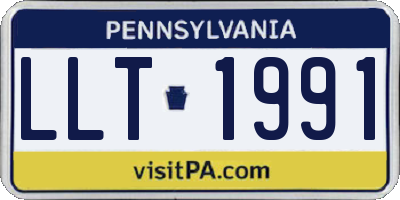 PA license plate LLT1991