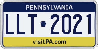 PA license plate LLT2021