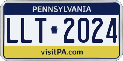 PA license plate LLT2024