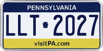 PA license plate LLT2027
