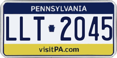 PA license plate LLT2045