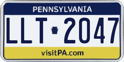PA license plate LLT2047