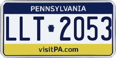 PA license plate LLT2053
