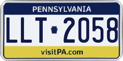 PA license plate LLT2058