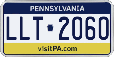 PA license plate LLT2060
