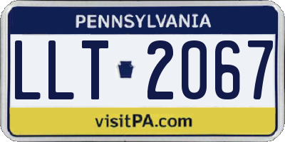 PA license plate LLT2067