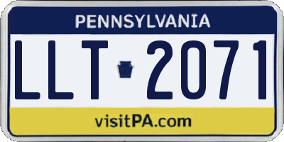PA license plate LLT2071