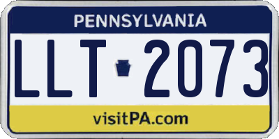 PA license plate LLT2073