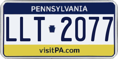PA license plate LLT2077