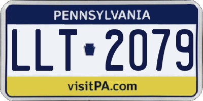 PA license plate LLT2079