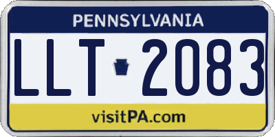 PA license plate LLT2083
