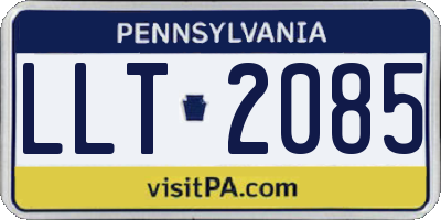 PA license plate LLT2085