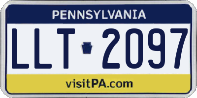 PA license plate LLT2097