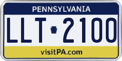 PA license plate LLT2100