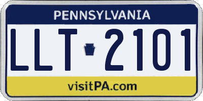 PA license plate LLT2101