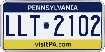 PA license plate LLT2102