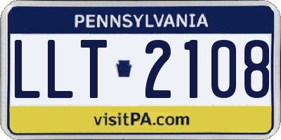 PA license plate LLT2108