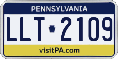 PA license plate LLT2109