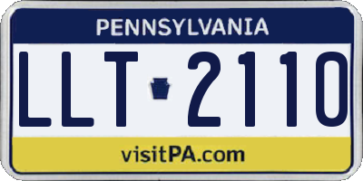 PA license plate LLT2110