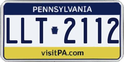 PA license plate LLT2112