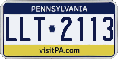 PA license plate LLT2113
