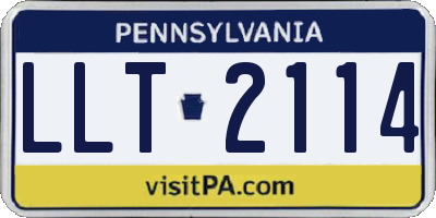 PA license plate LLT2114