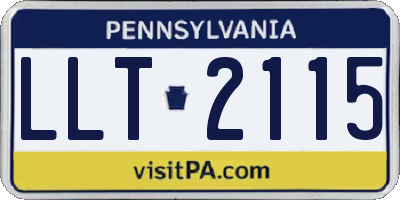PA license plate LLT2115