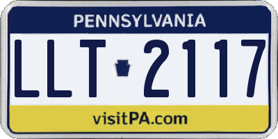 PA license plate LLT2117