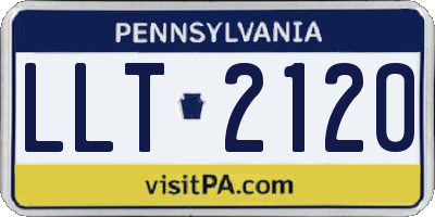 PA license plate LLT2120