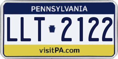 PA license plate LLT2122
