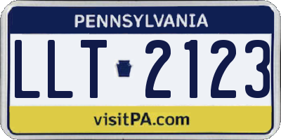 PA license plate LLT2123