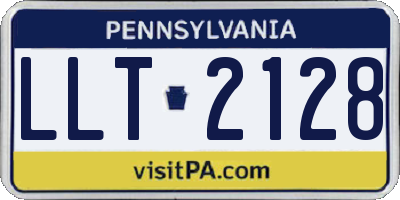 PA license plate LLT2128