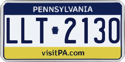 PA license plate LLT2130