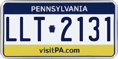 PA license plate LLT2131