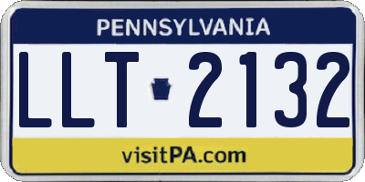 PA license plate LLT2132