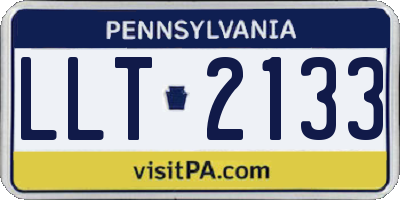 PA license plate LLT2133