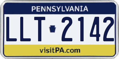 PA license plate LLT2142