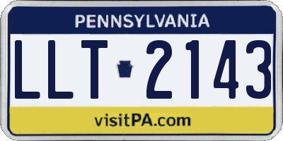 PA license plate LLT2143